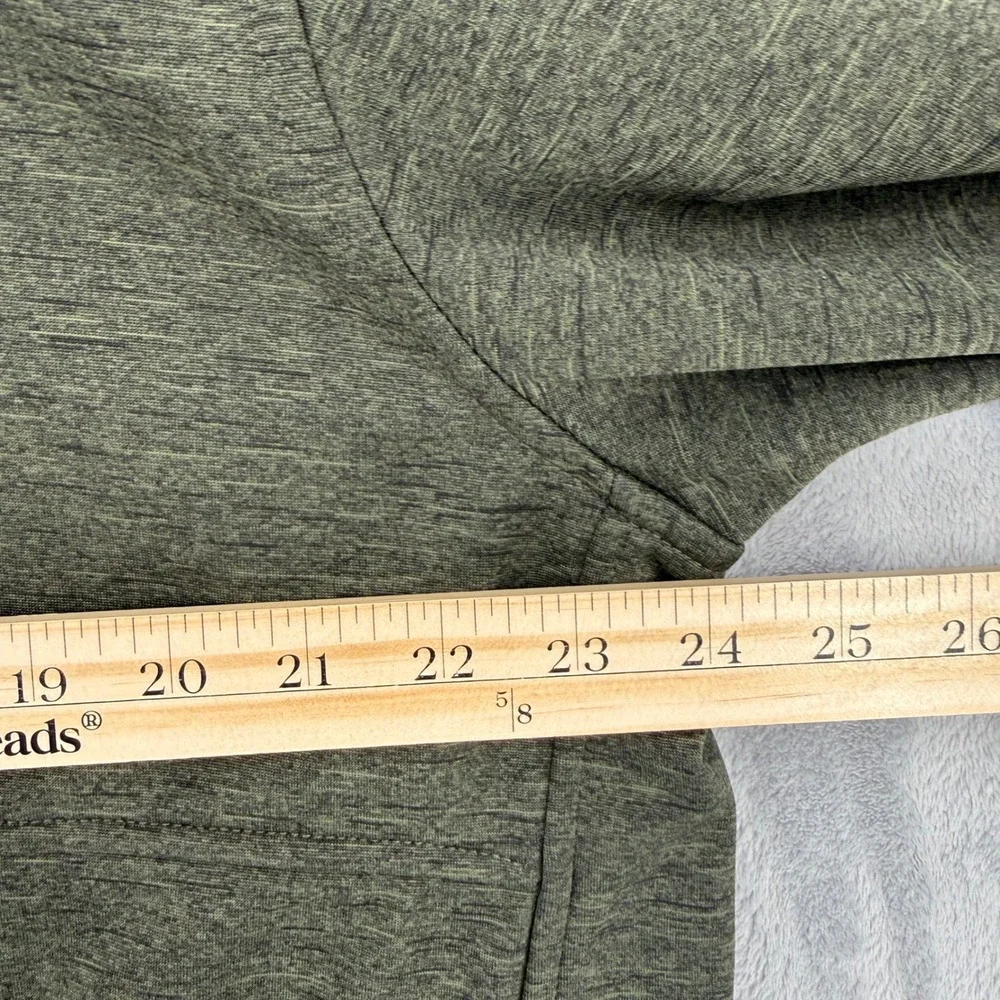 The North Face Mens Full Zip Jacket Olive Green Trim‎ Mock Neck Fleece Size XL